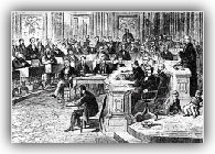 The trial for Andrew Johnson's impeachment