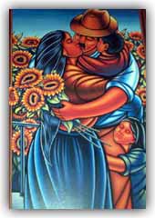 This painting reminds Orlando of his family in Nicaragua