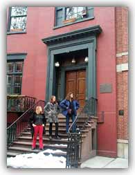 Stephanie and friends in Brooklyn, NY at the building where Sanger opened her first clinic