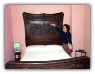 The bed where First Lady Eleanor Roosevelt would stay