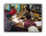 Tok Miller teaches her Kindergarten class in both English and Korean