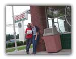 Neda and Becky at the birthplace of Krispy Kreme: Winston-Salem, NC